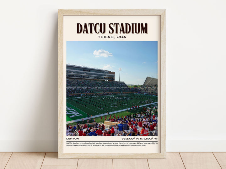 DATCU Stadium Football Retro Wall Art