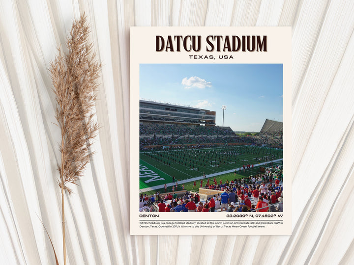 DATCU Stadium Football Retro Wall Art