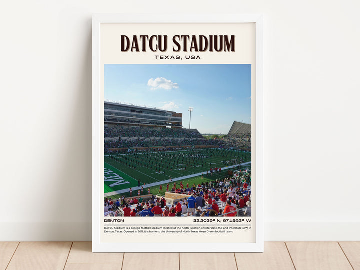 DATCU Stadium Football Retro Wall Art