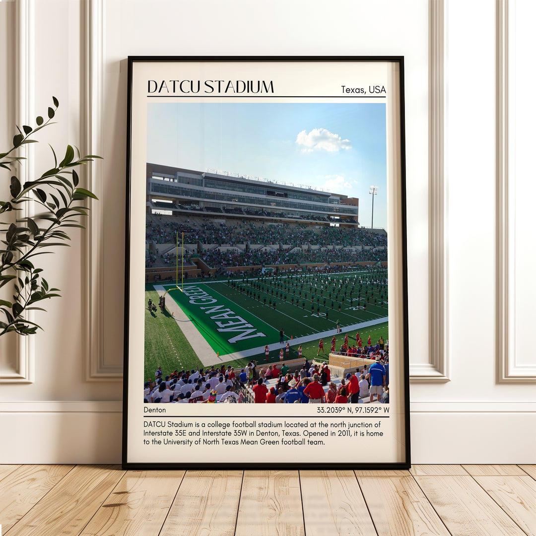 DATCU Stadium Football Minimal  Wall Art