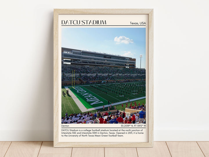 DATCU Stadium Football Minimal  Wall Art