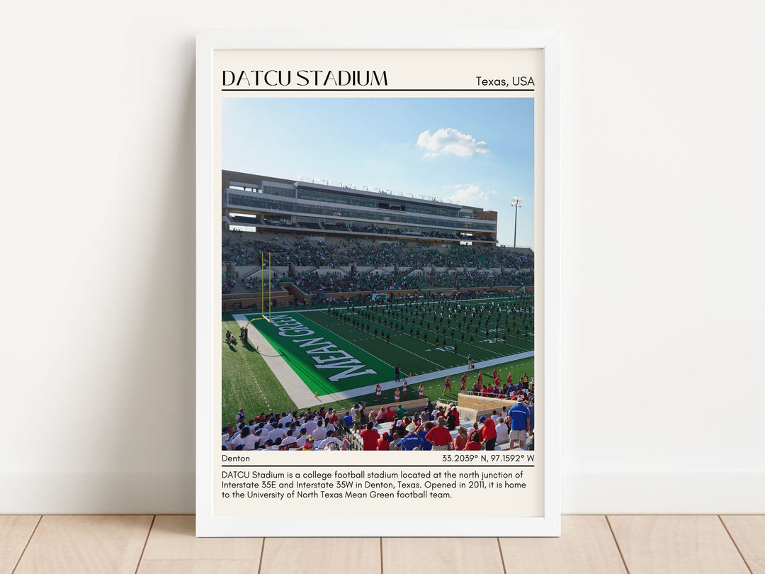 DATCU Stadium Football Minimal  Wall Art