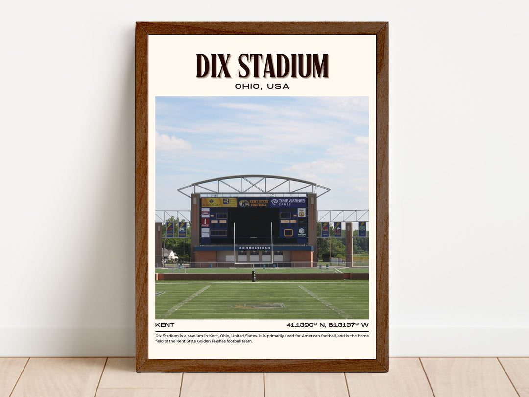 Dix Stadium Football Retro Wall Art