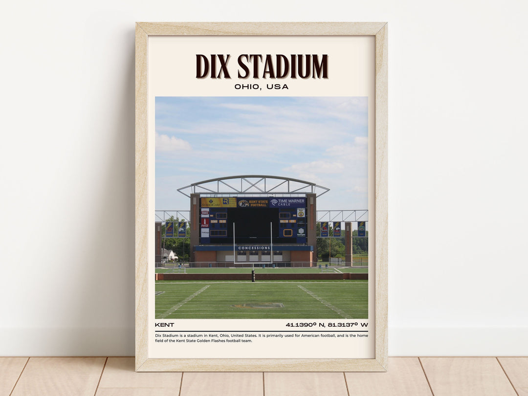 Dix Stadium Football Retro Wall Art