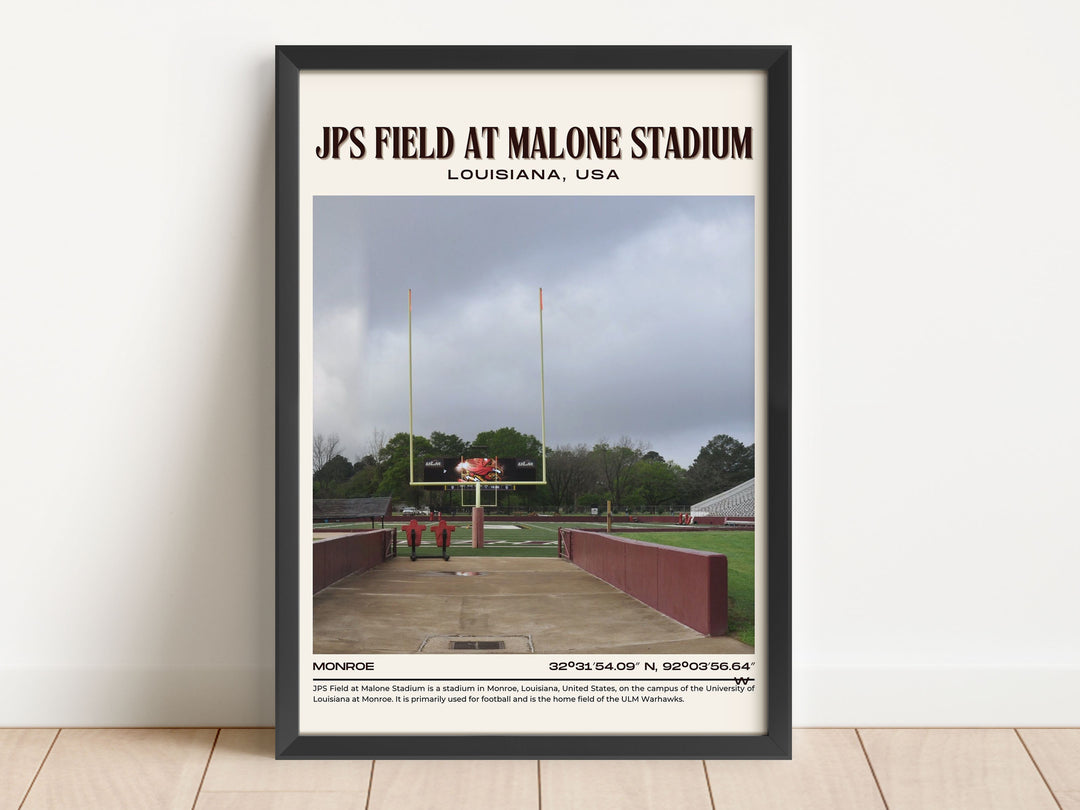 JPS Field at Malone Stadium Football Retro Wall Art