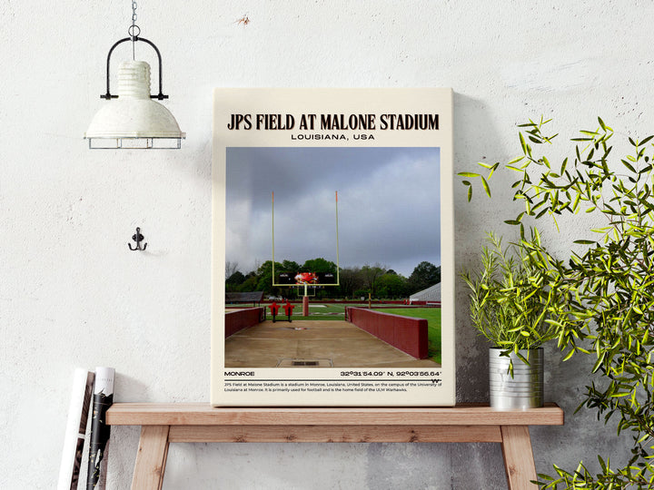 JPS Field at Malone Stadium Football Retro Wall Art