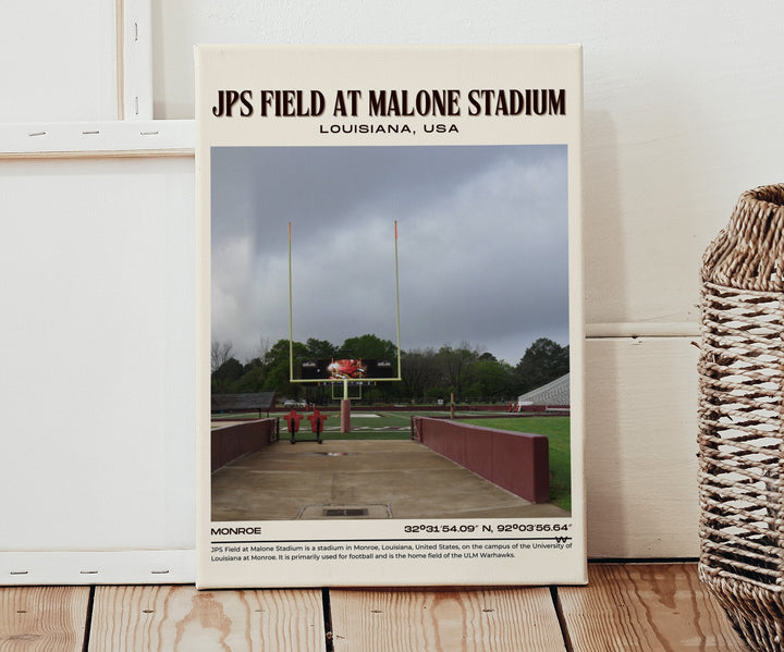 JPS Field at Malone Stadium Football Retro Wall Art