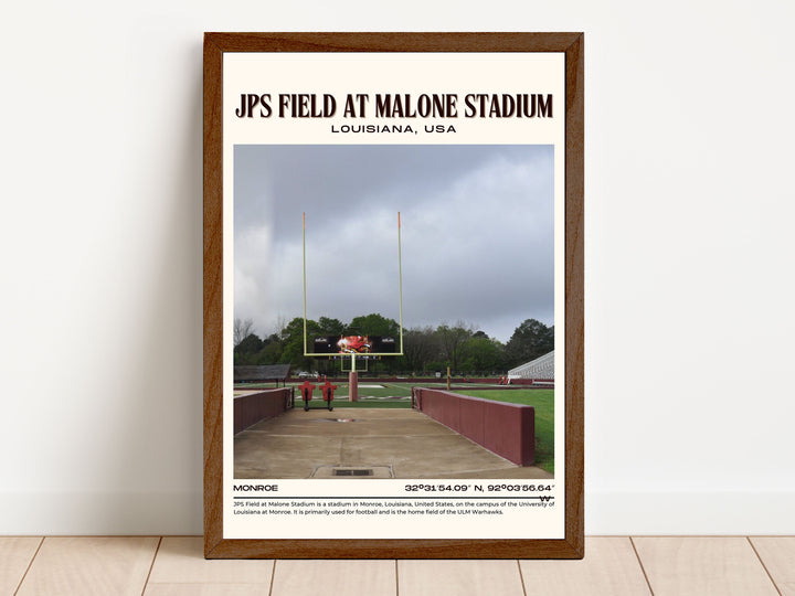 JPS Field at Malone Stadium Football Retro Wall Art