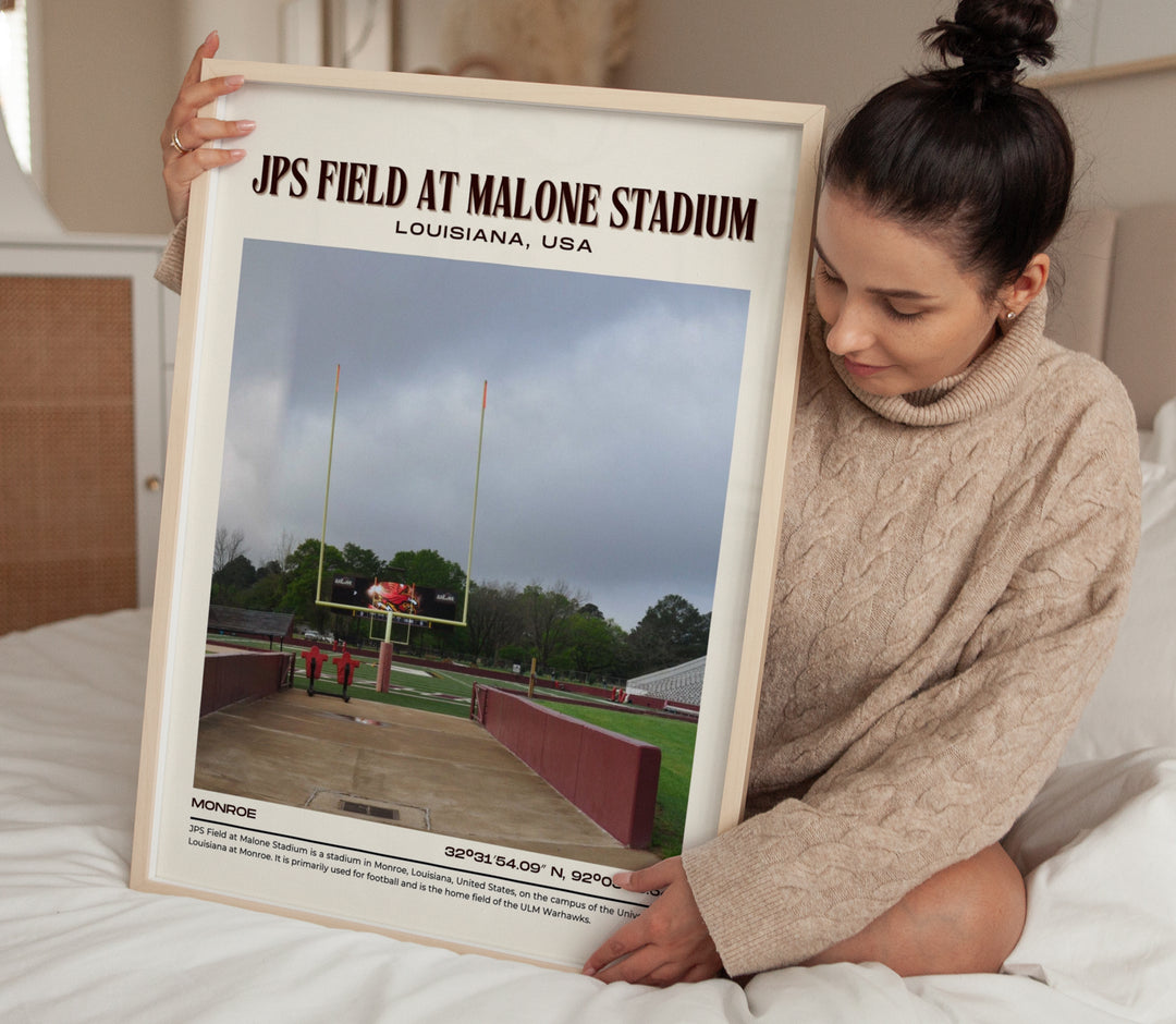 JPS Field at Malone Stadium Football Retro Wall Art