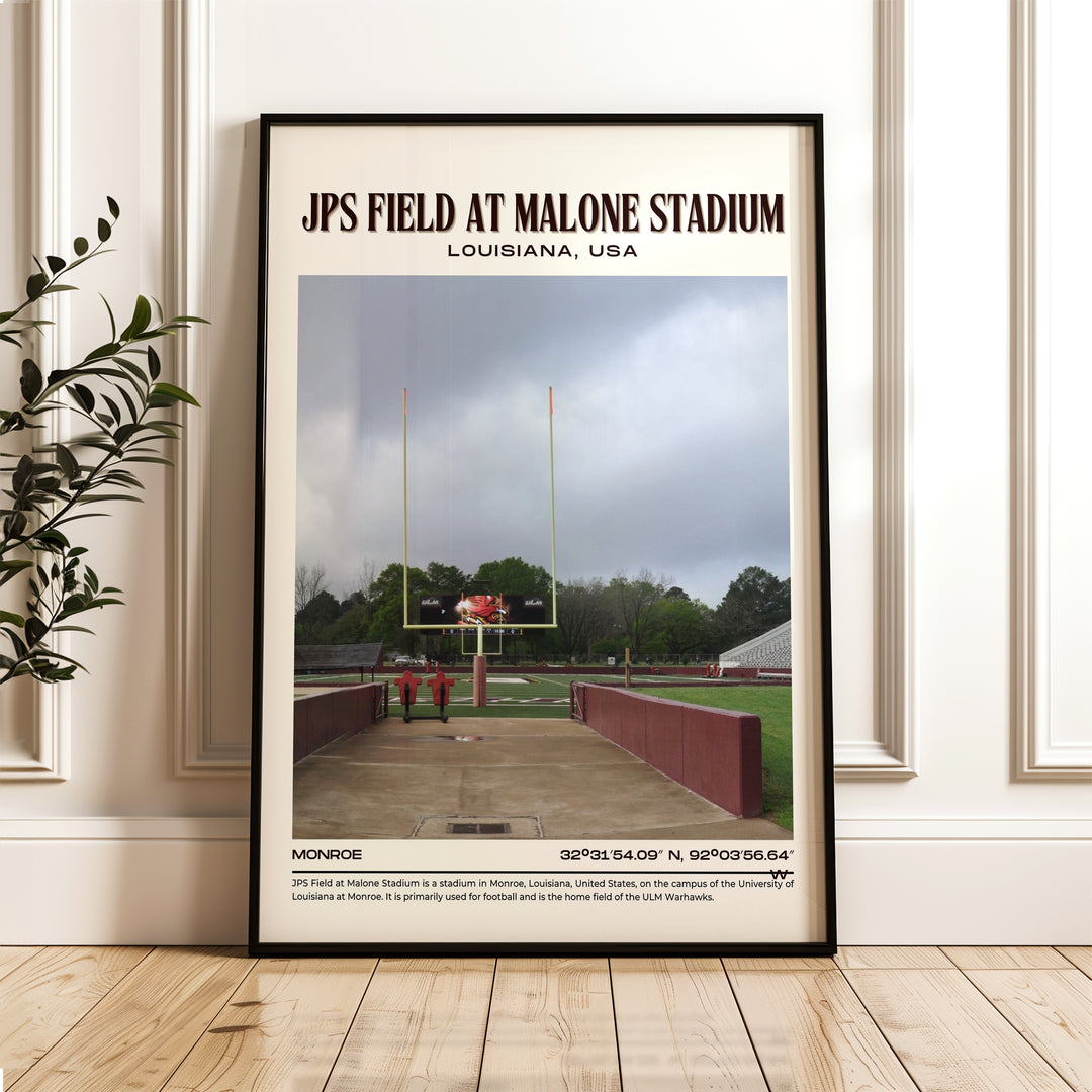 JPS Field at Malone Stadium Football Retro Wall Art