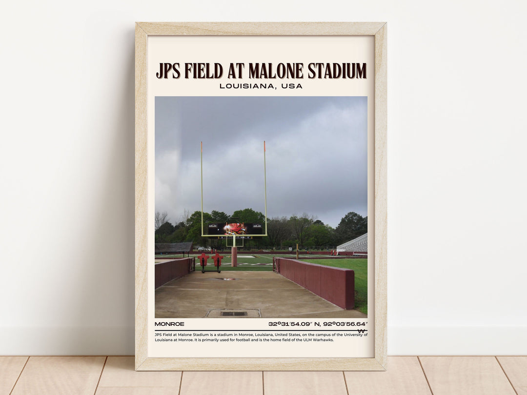 JPS Field at Malone Stadium Football Retro Wall Art