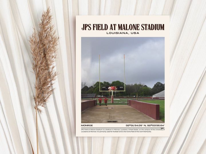 JPS Field at Malone Stadium Football Retro Wall Art