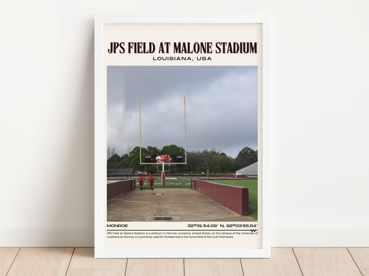 JPS Field at Malone Stadium Football Retro Wall Art