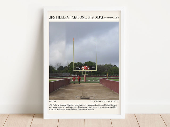 JPS Field at Malone Stadium Football Minimal  Wall Art