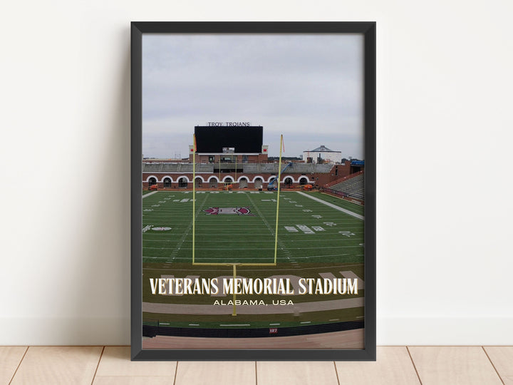 Veterans Memorial Stadium Football  Wall Art