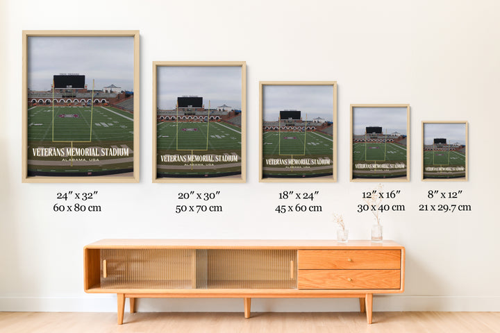 Veterans Memorial Stadium Football  Wall Art