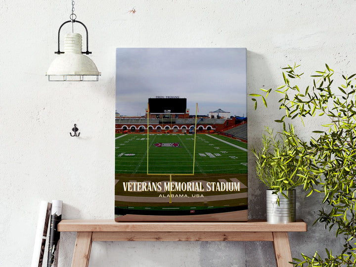 Veterans Memorial Stadium Football  Wall Art