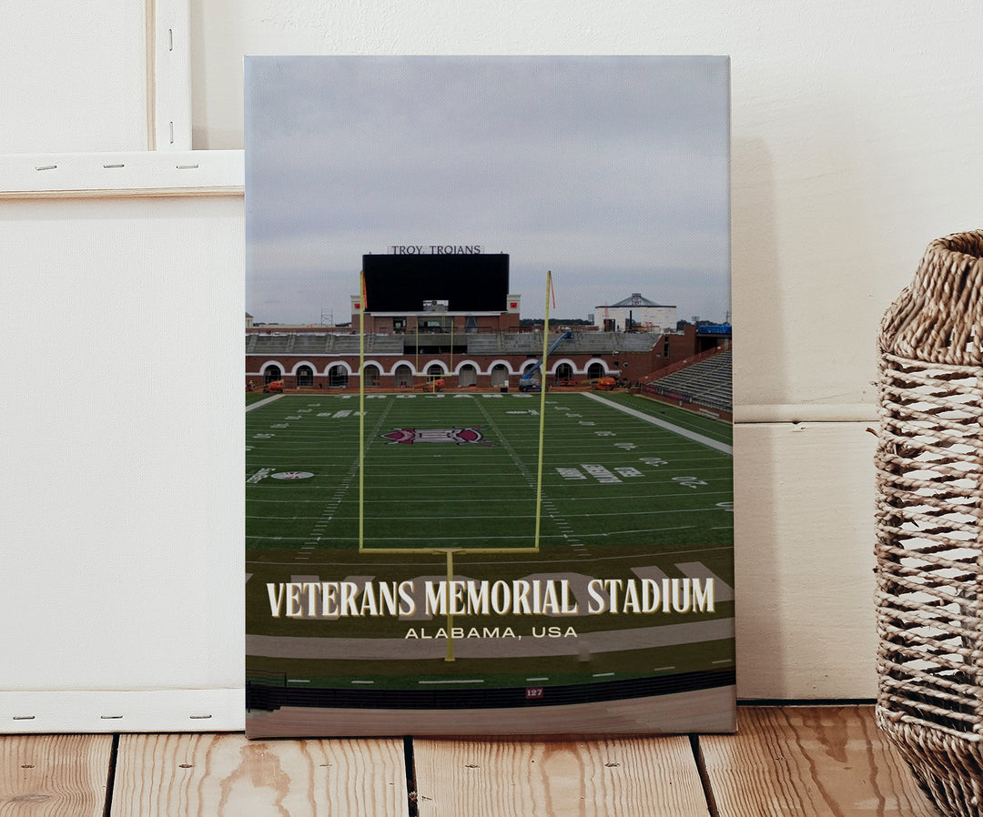 Veterans Memorial Stadium Football  Wall Art