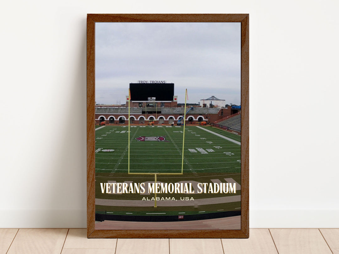 Veterans Memorial Stadium Football  Wall Art