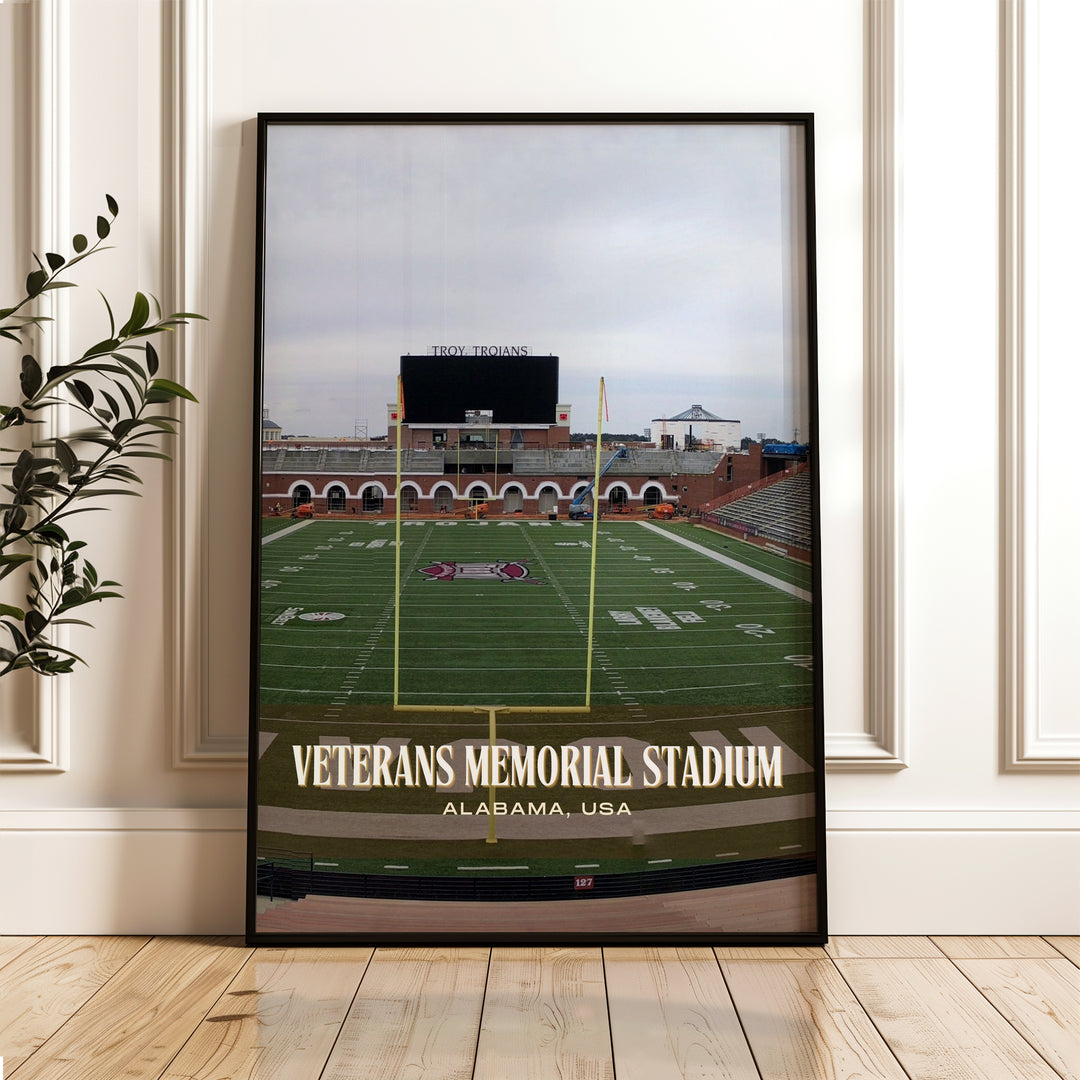 Veterans Memorial Stadium Football  Wall Art