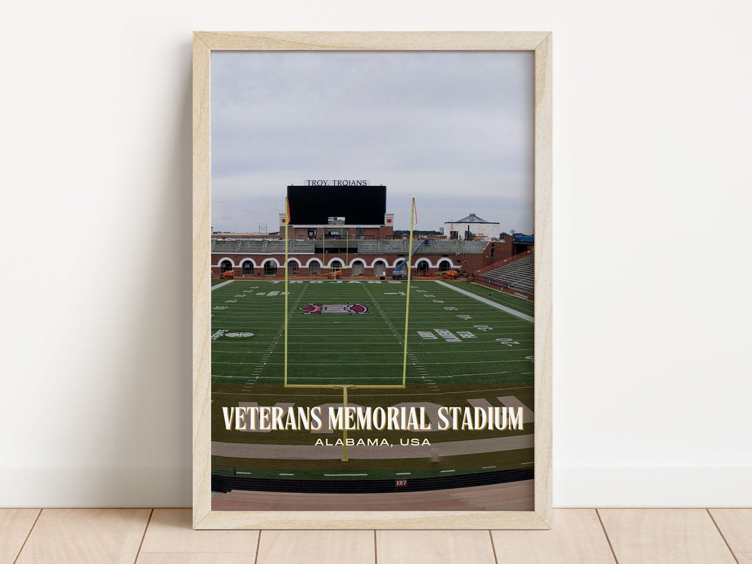 Veterans Memorial Stadium Football  Wall Art