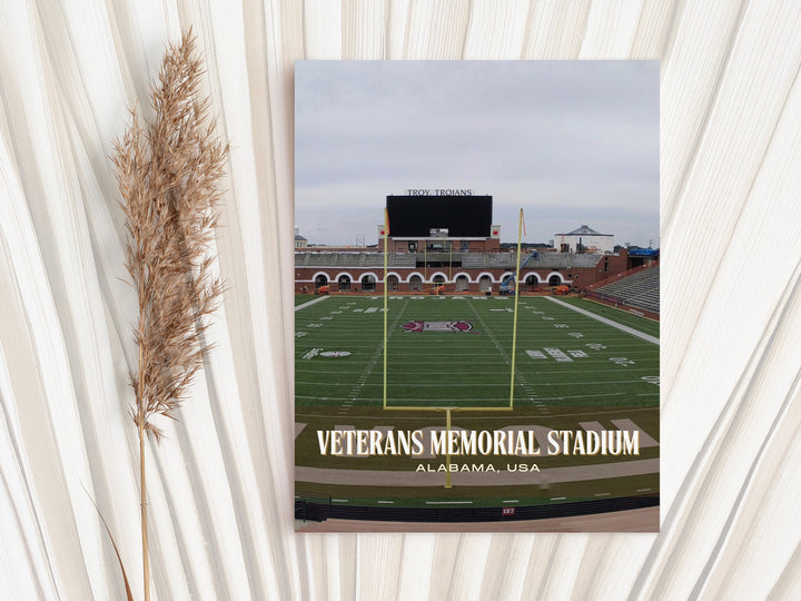 Veterans Memorial Stadium Football  Wall Art