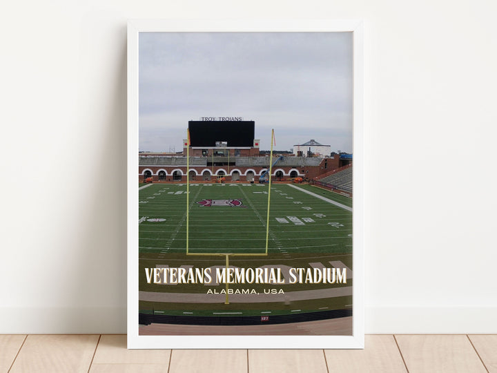 Veterans Memorial Stadium Football  Wall Art