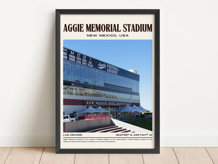 Aggie Memorial Stadium Football Retro Wall Art