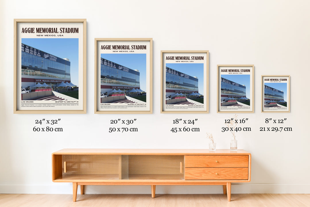 Aggie Memorial Stadium Football Retro Wall Art