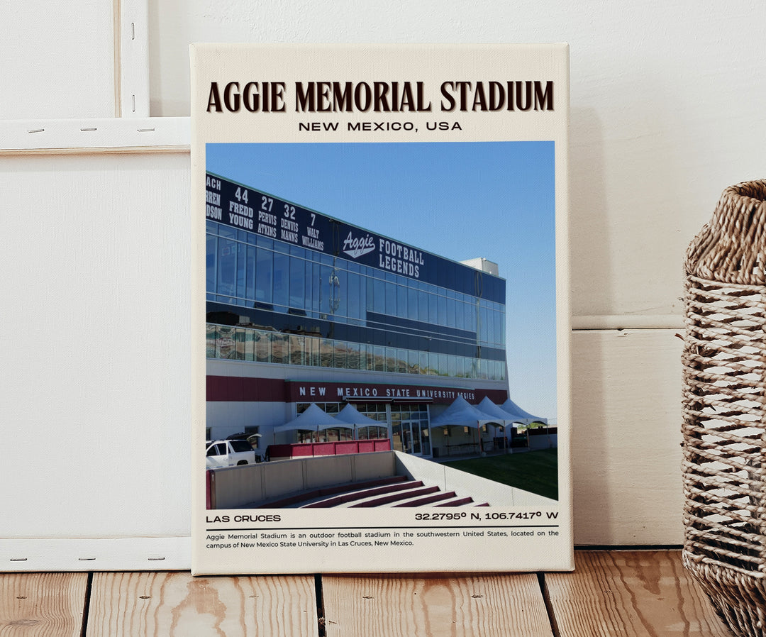 Aggie Memorial Stadium Football Retro Wall Art