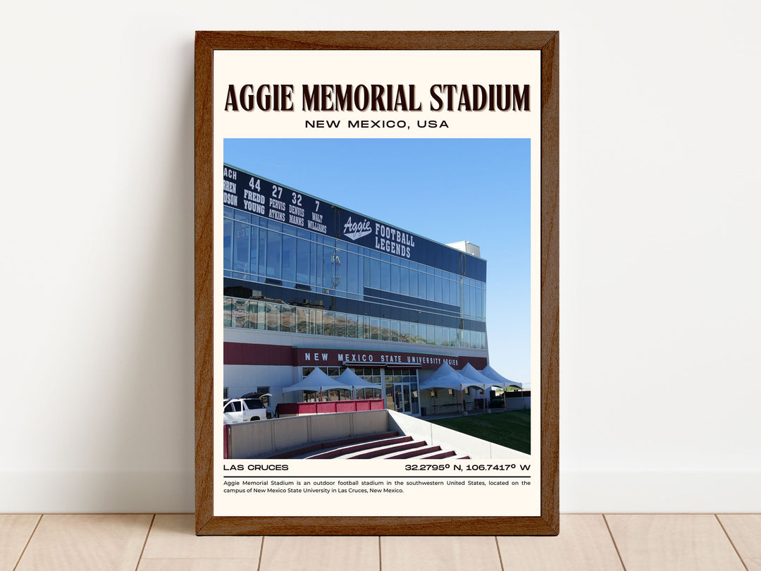 Aggie Memorial Stadium Football Retro Wall Art