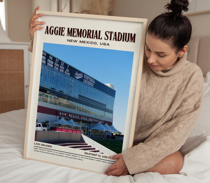 Aggie Memorial Stadium Football Retro Wall Art