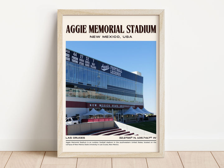 Aggie Memorial Stadium Football Retro Wall Art