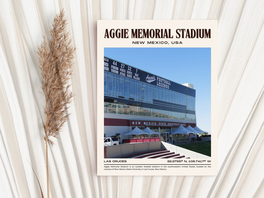 Aggie Memorial Stadium Football Retro Wall Art