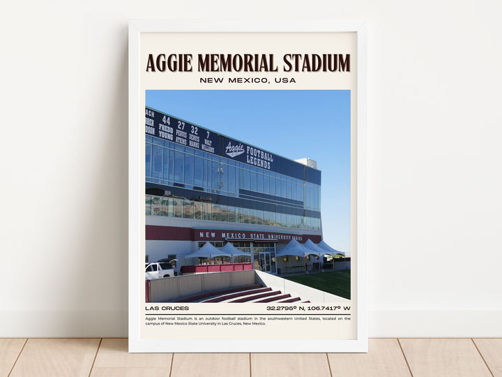 Aggie Memorial Stadium Football Retro Wall Art