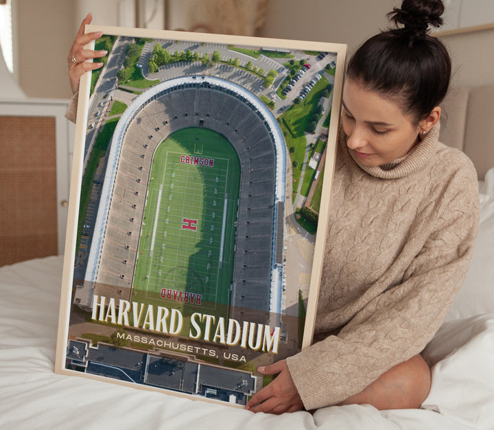 Harvard Stadium Football  Wall Art