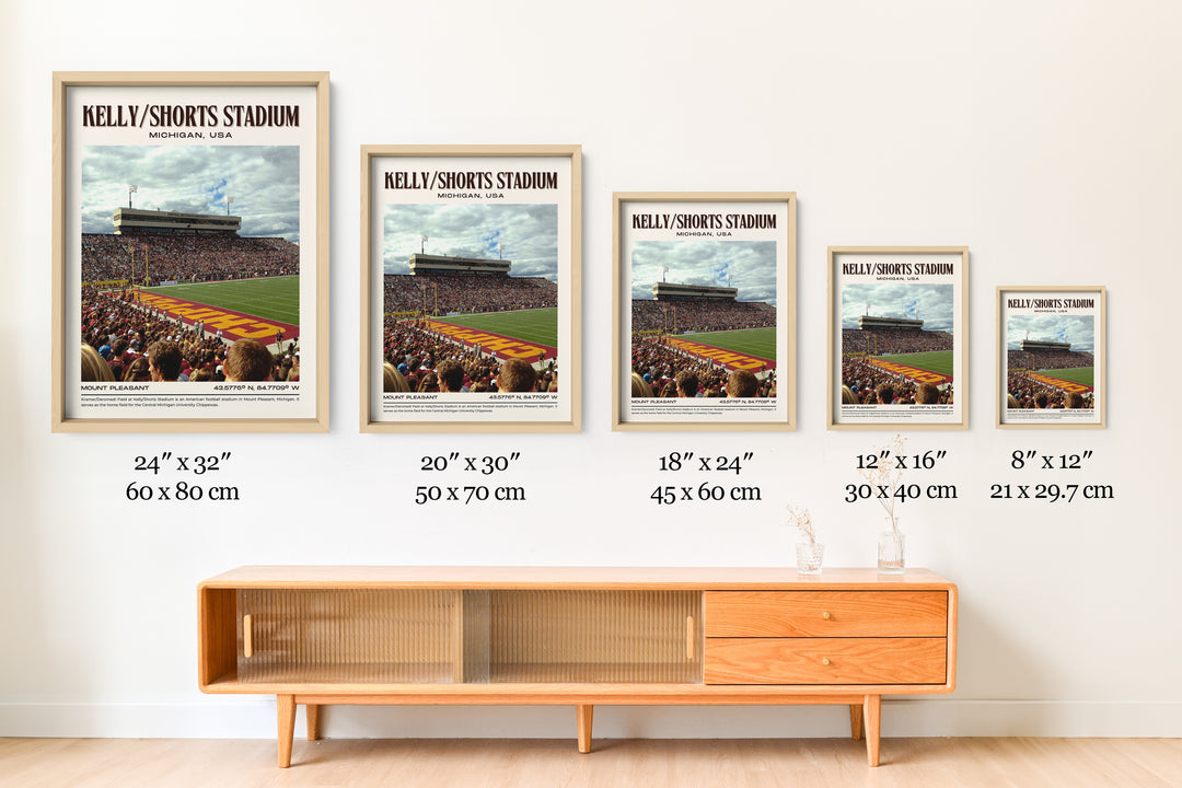 Kelly/Shorts Stadium Football Retro Wall Art