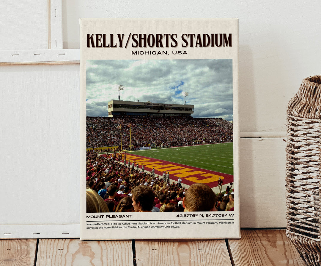 Kelly/Shorts Stadium Football Retro Wall Art