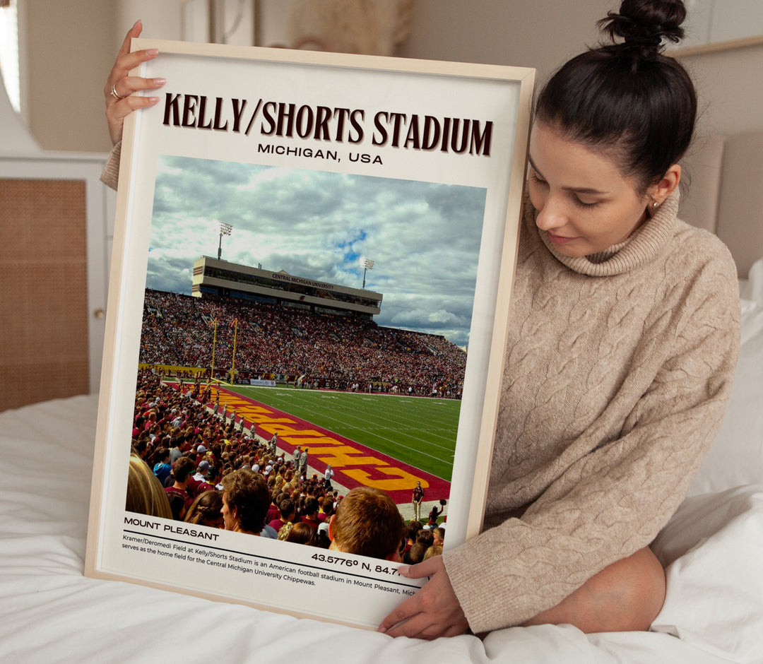 Kelly/Shorts Stadium Football Retro Wall Art