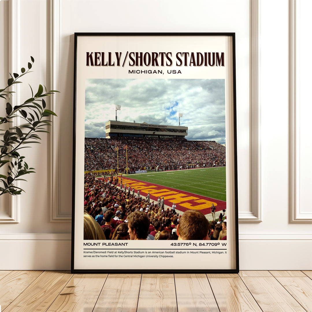 Kelly/Shorts Stadium Football Retro Wall Art