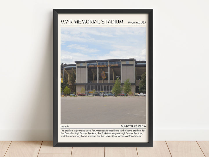 War Memorial Stadium Football Minimal  Wall Art