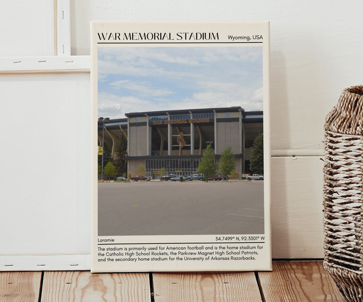 War Memorial Stadium Football Minimal  Wall Art