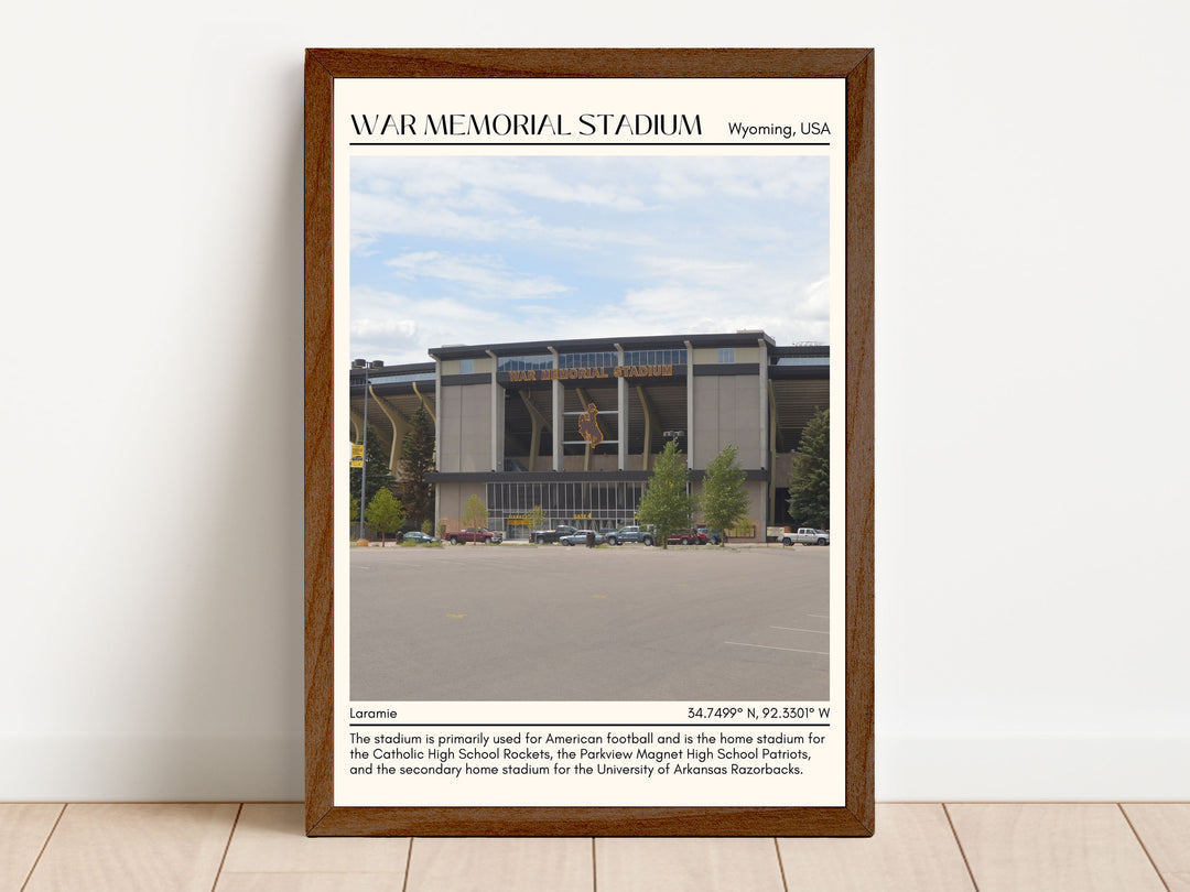 War Memorial Stadium Football Minimal  Wall Art