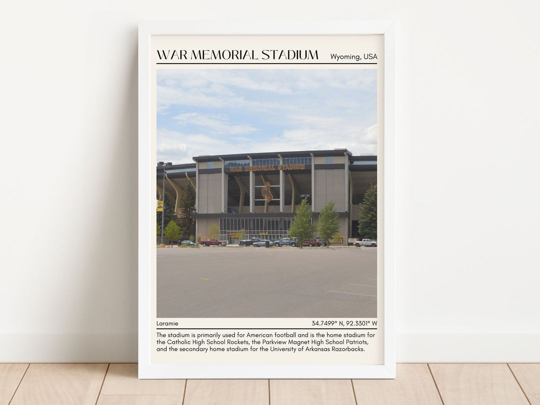 War Memorial Stadium Football Minimal  Wall Art