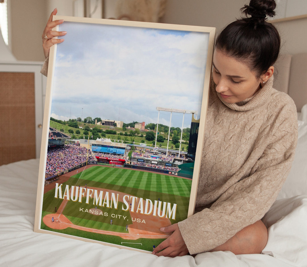 Kauffman Stadium Baseball Wall Art