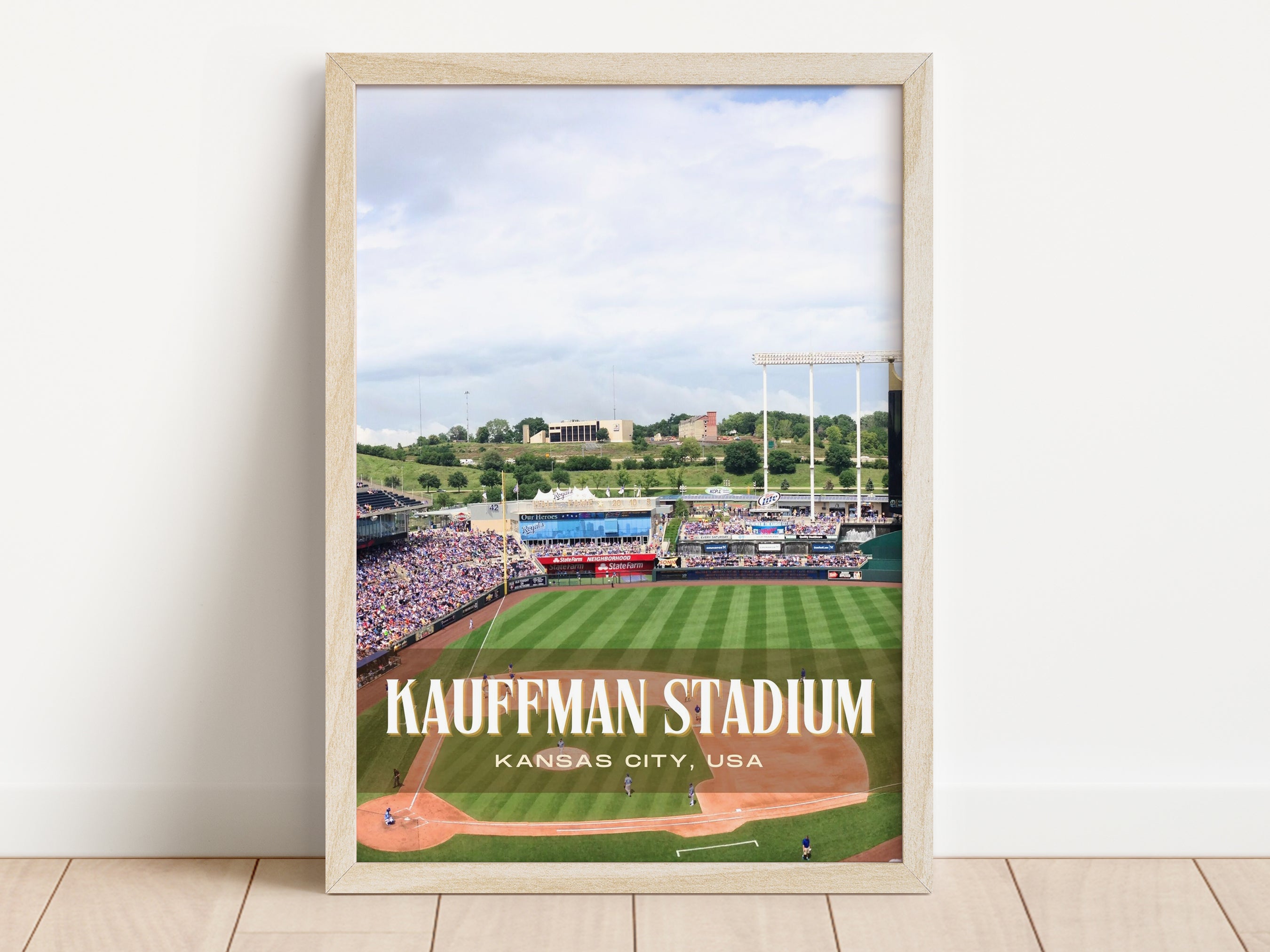 Kauffman Stadium Poster, Kansas City Royals Poster Print, MLB Stadium ...