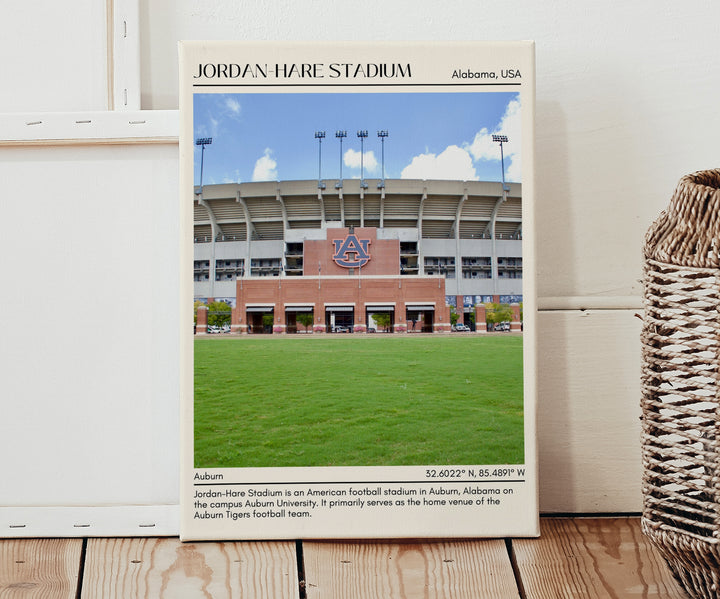 Jordan-Hare Stadium Football Minimal Wall Art