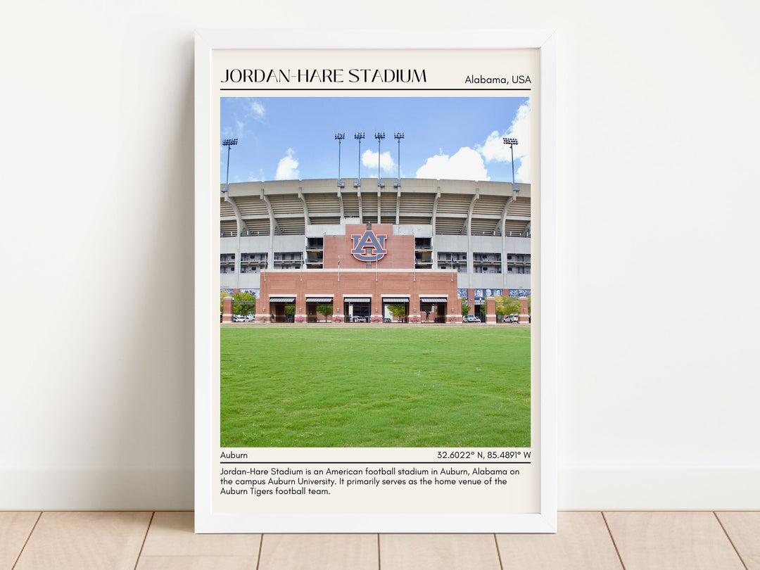 Jordan-Hare Stadium Football Minimal Wall Art