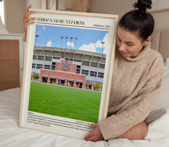 Jordan-Hare Stadium Football Minimal Wall Art