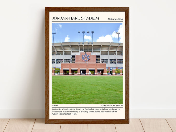 Jordan-Hare Stadium Football Minimal Wall Art